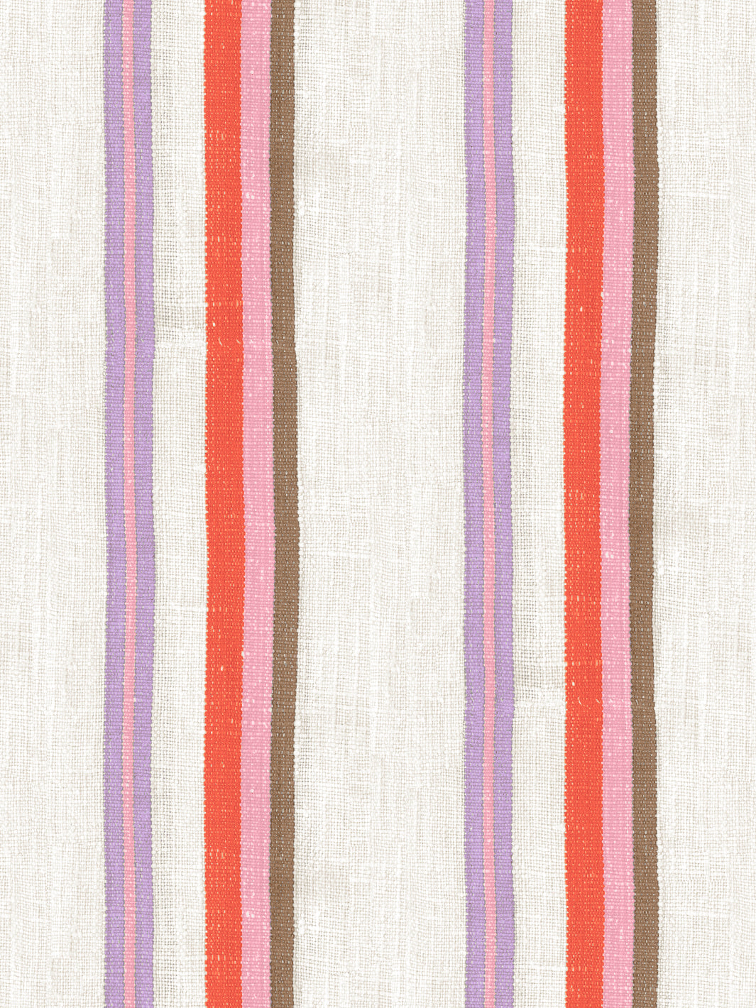 'Life is a Banquet Stripe' Wallpaper by Lingua Franca - Lilac + Melon