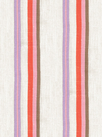 life is a banquet stripe wallpaper by lingua franca lilac melon