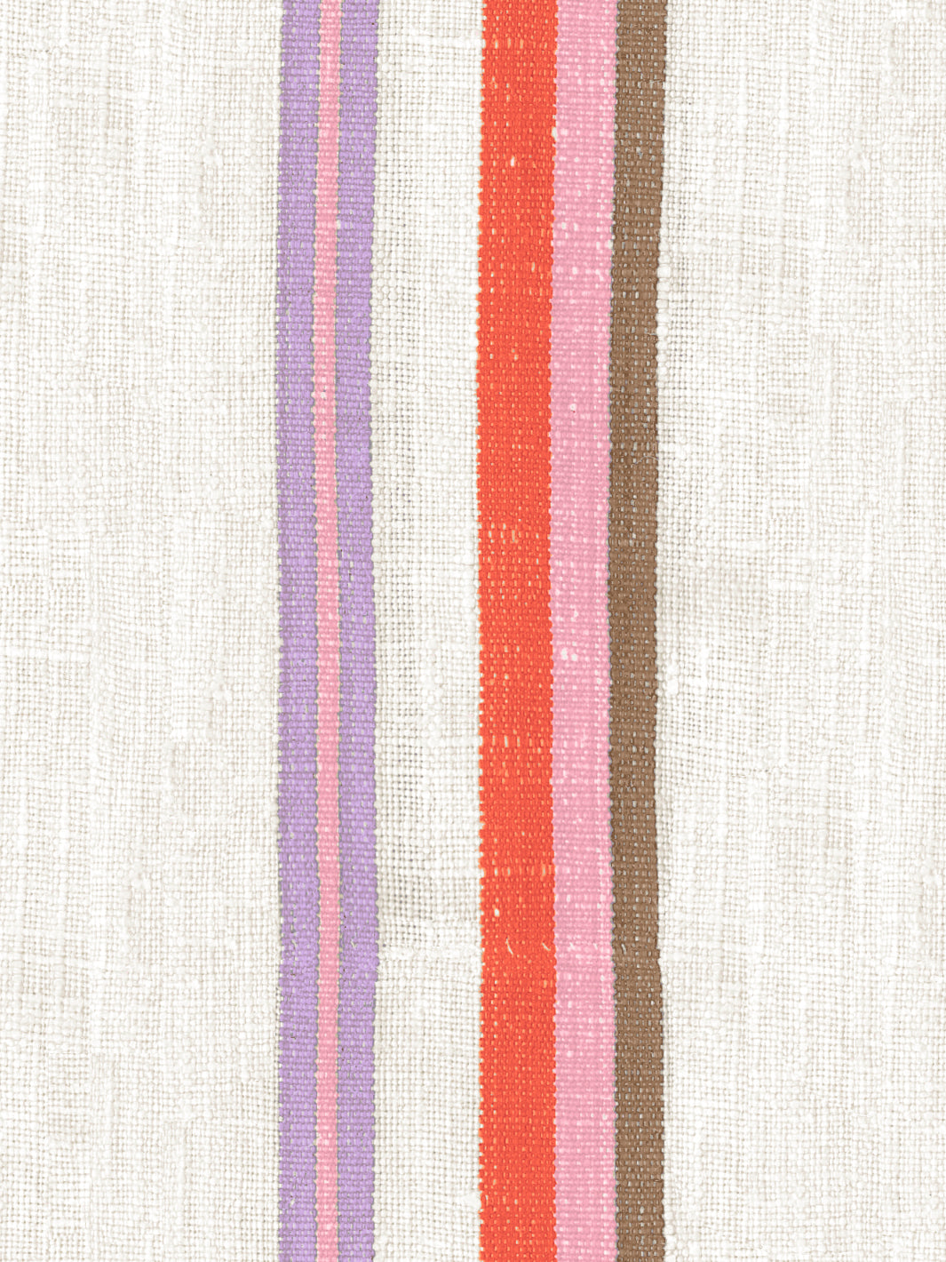 'Life is a Banquet Stripe' Wallpaper by Lingua Franca - Lilac + Melon