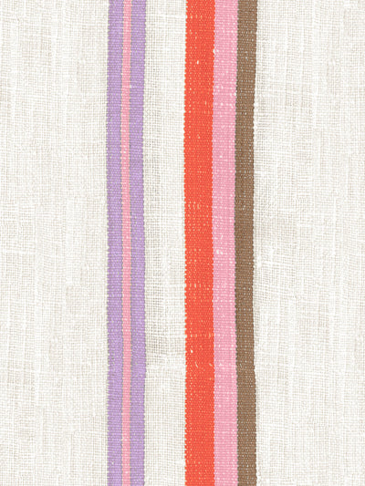 'Life is a Banquet Stripe' Wallpaper by Lingua Franca - Lilac + Melon