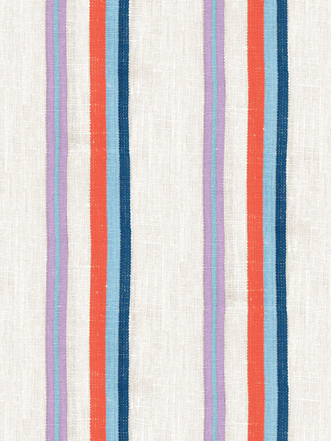 life is a banquet stripe wallpaper by lingua franca persimmon blue