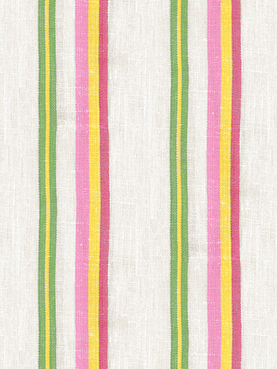life is a banquet stripe wallpaper by lingua franca pink yellow