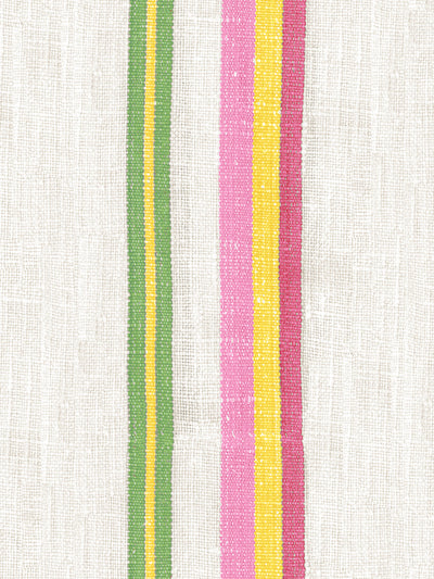 life is a banquet stripe wallpaper by lingua franca pink yellow