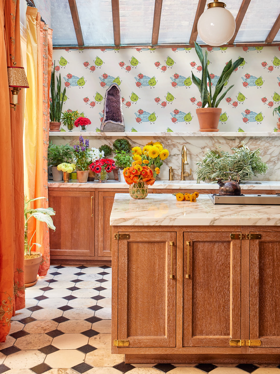 life is a banquet toss wallpaper by lingua franca green