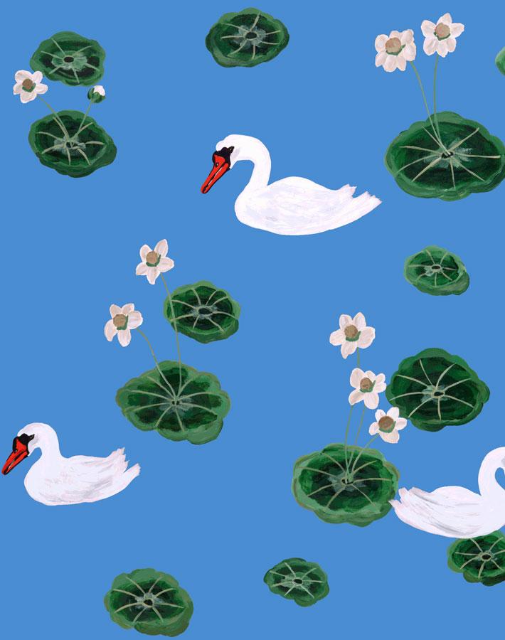 'Lily Pad Lake' Wallpaper by Carly Beck - Cerulean