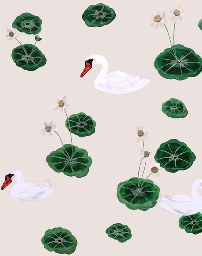 lily pad lake oyster wallpaper by carly beck