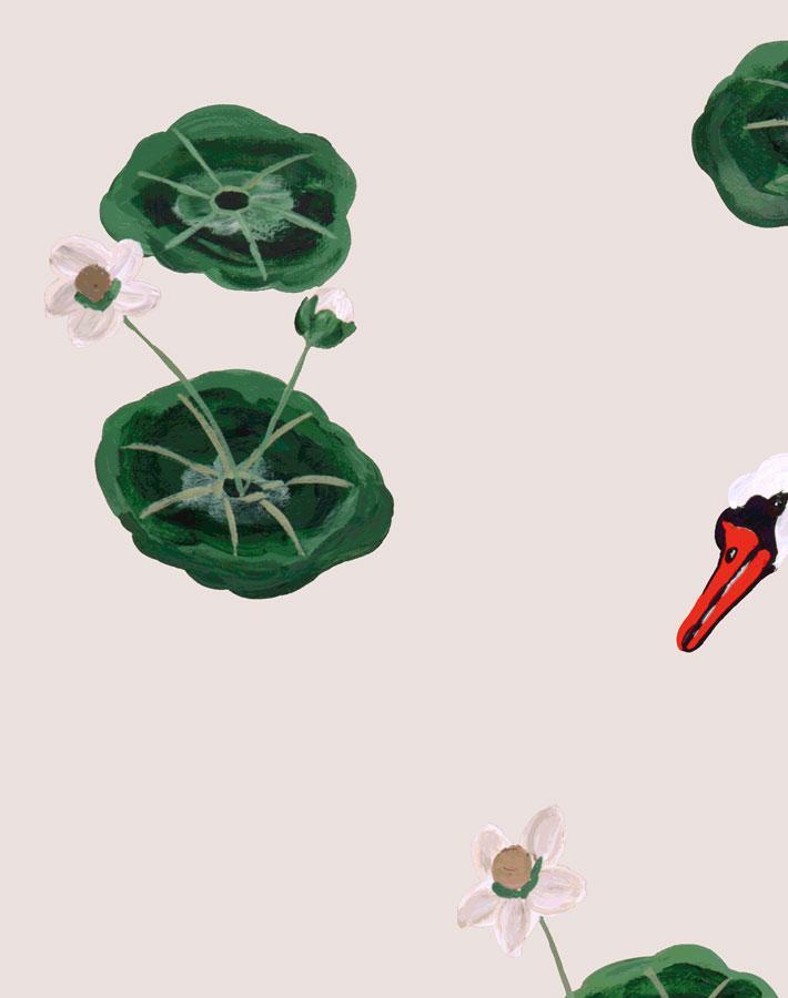 'Lily Pad Lake' Wallpaper by Carly Beck - Oyster