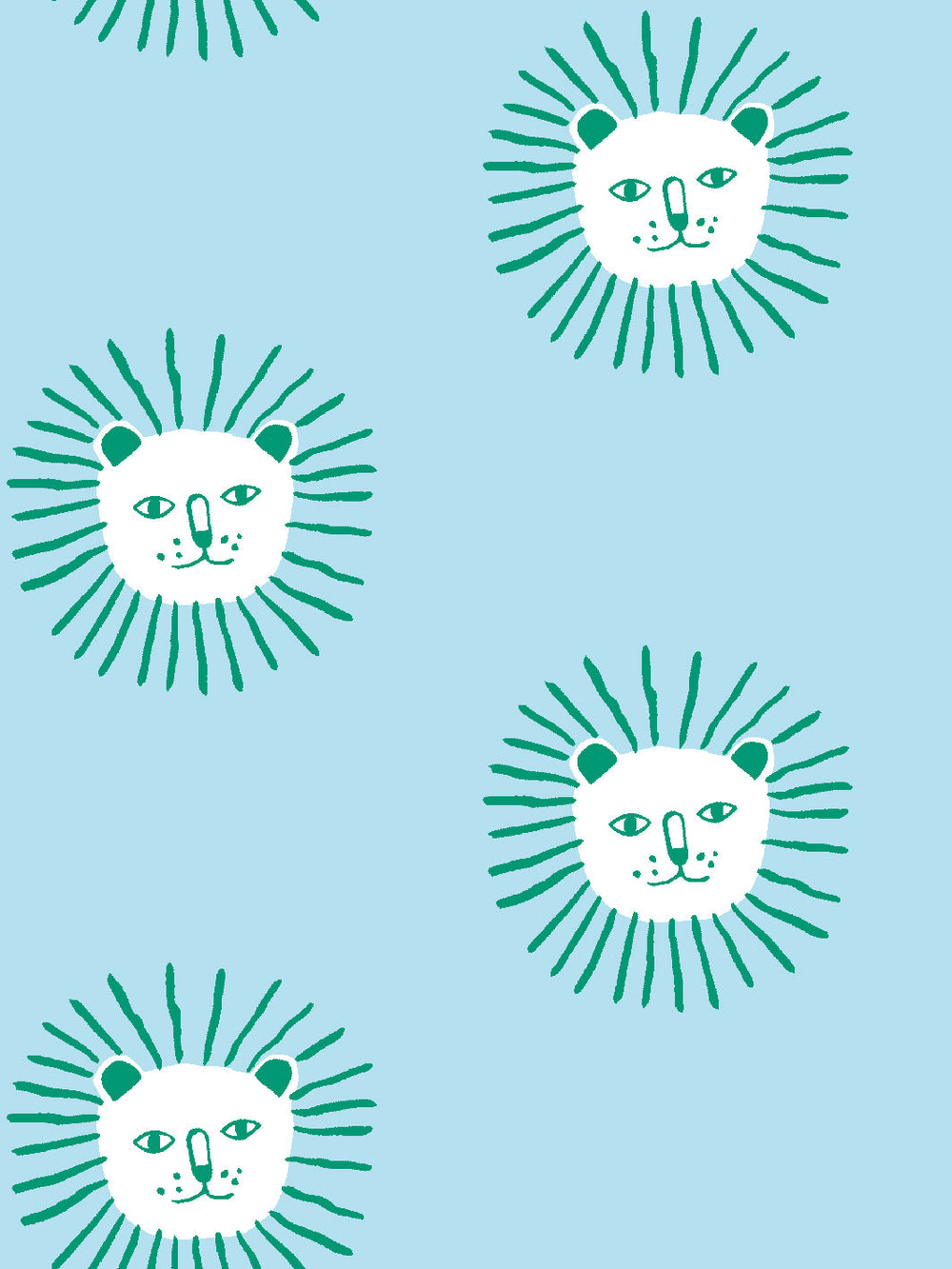 lions-head-wallpaper-by-tea-collection-baby-blue