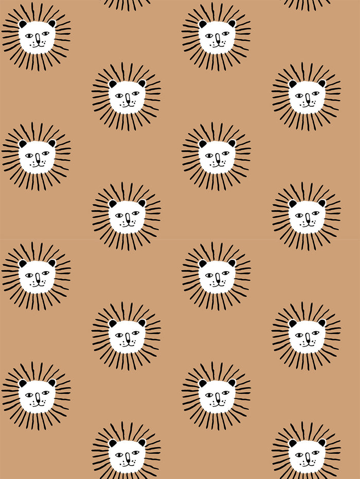 Papier peint « Lion's Mane » par Tea Collection - Marron