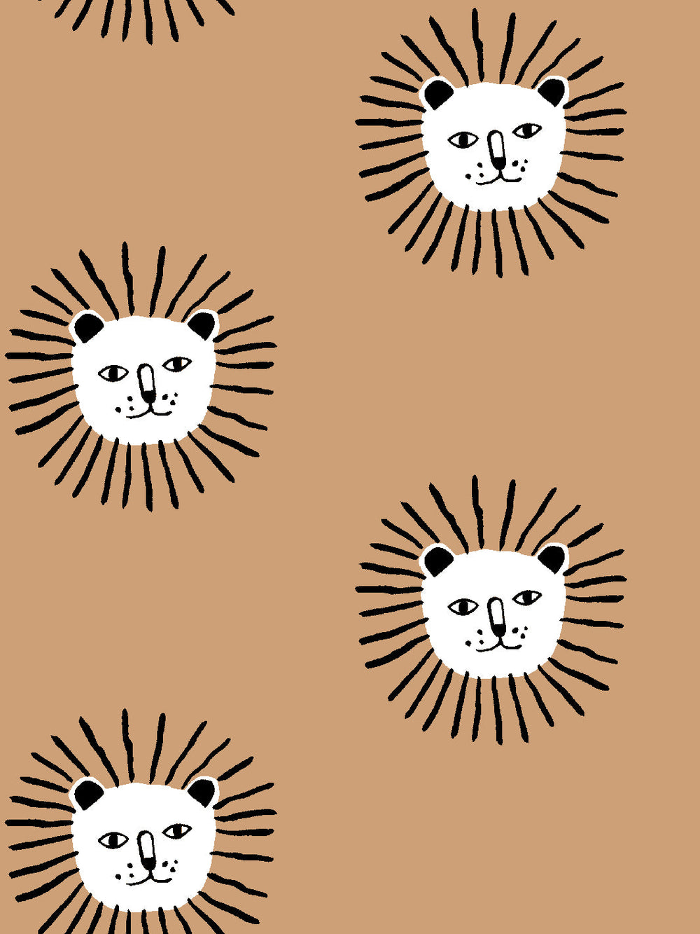 lions-head-wallpaper-by-tea-collection-brown