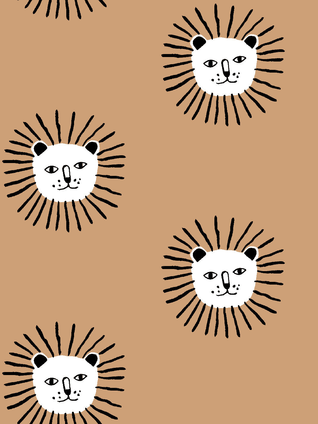 lions-head-wallpaper-by-tea-collection-brown