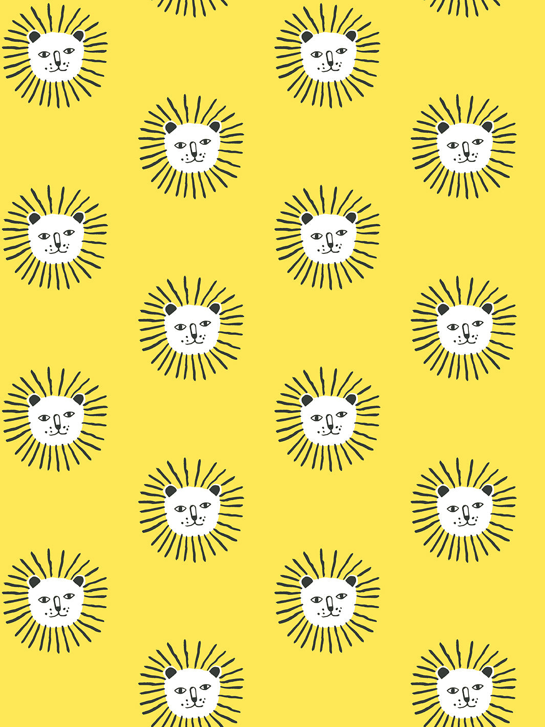 lions head wallpaper by tea collection daffodil