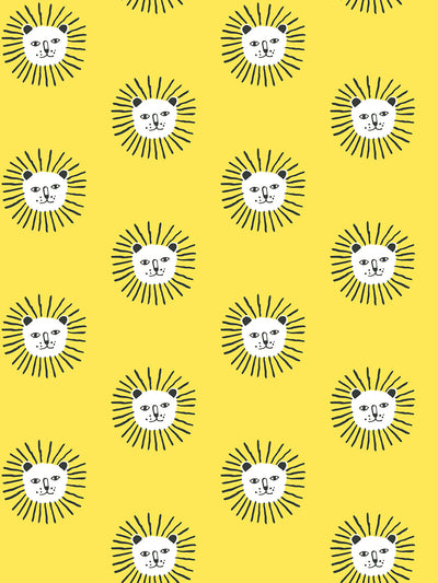 lions head wallpaper by tea collection daffodil