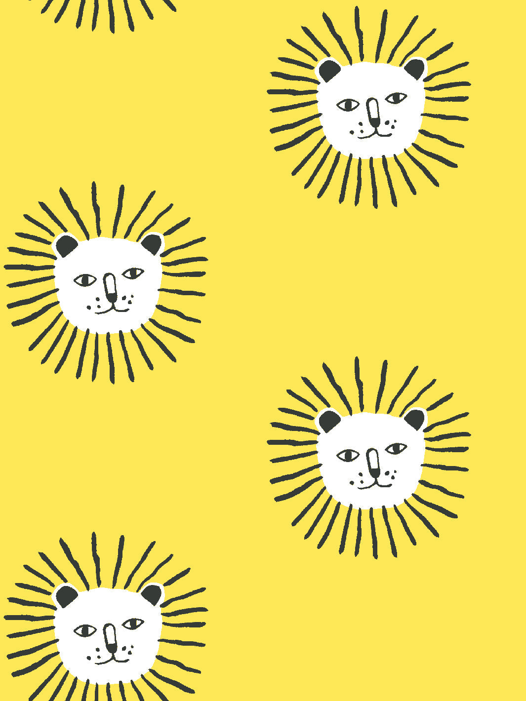 lions head wallpaper by tea collection daffodil