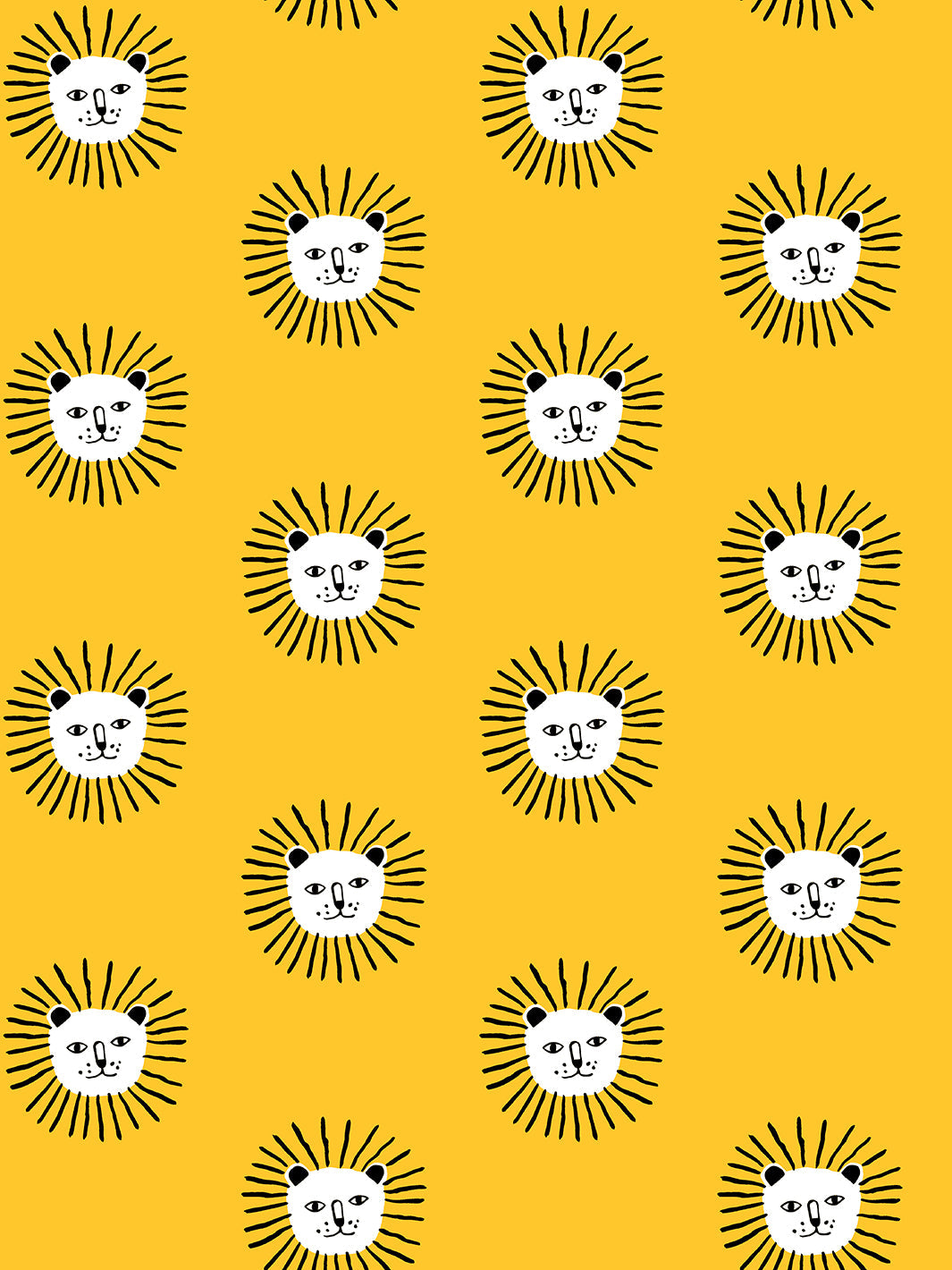 lions head wallpaper by tea collection marigold