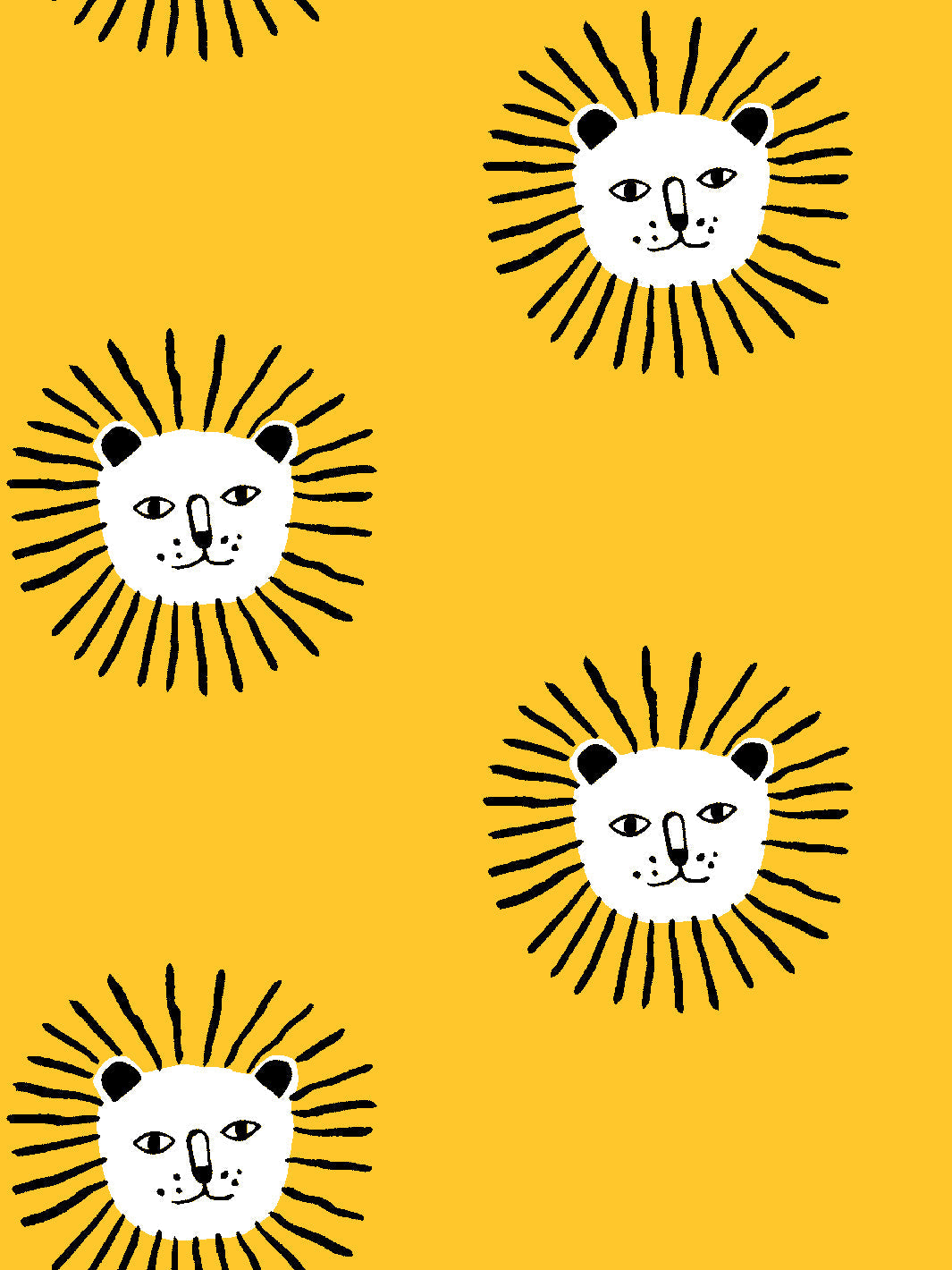 lions head wallpaper by tea collection marigold
