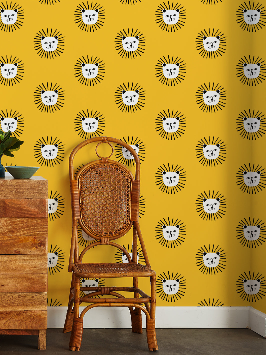 'Lion's Mane' Wallpaper by Tea Collection - Marigold
