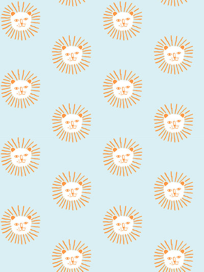 lions head wallpaper by tea collection push pop