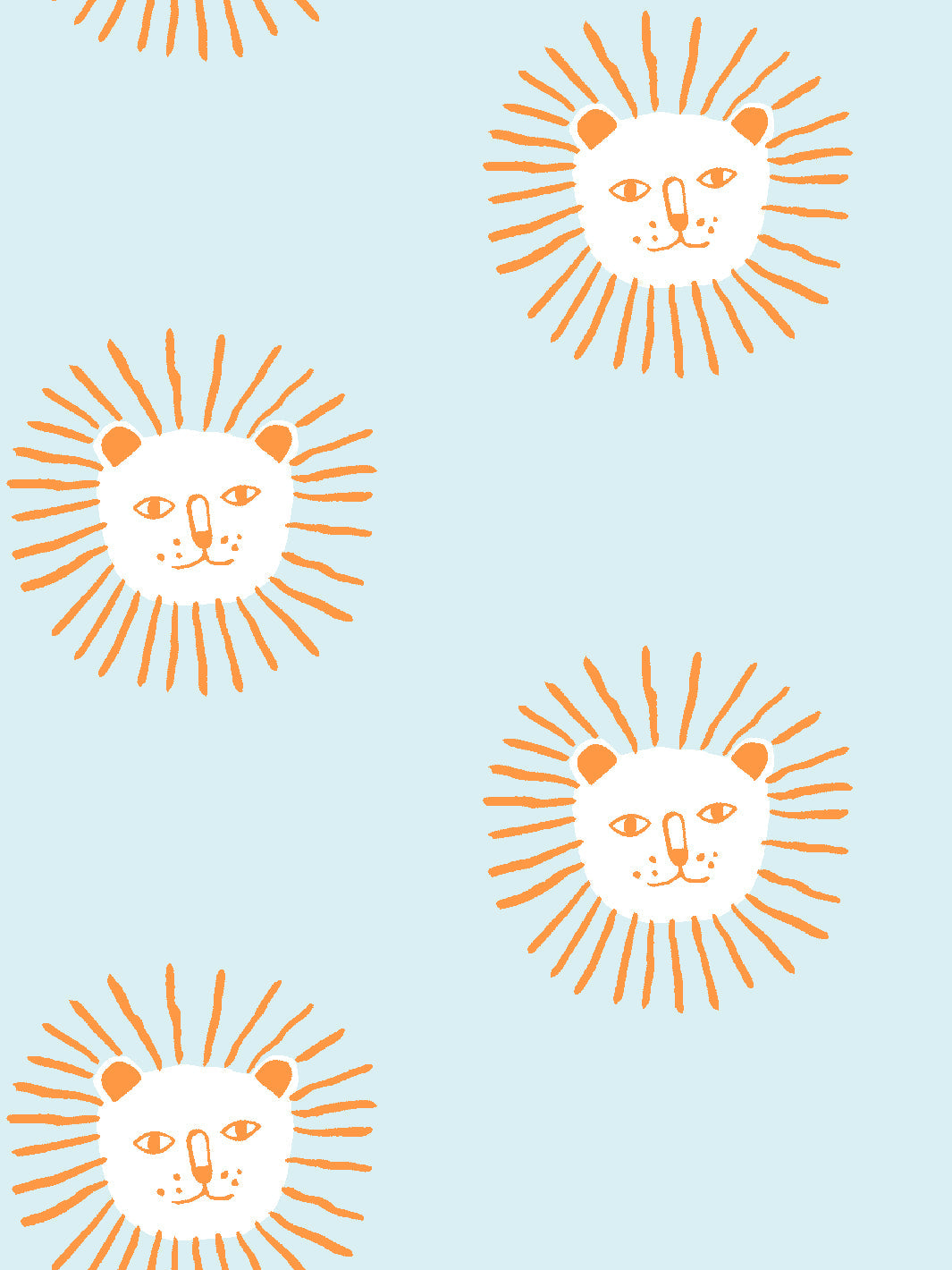 lions head wallpaper by tea collection push pop