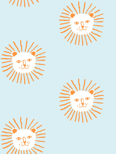 lions head wallpaper by tea collection push pop