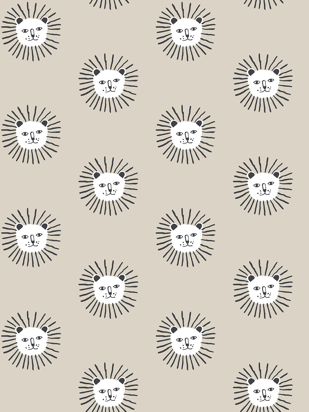 'Lion's Mane' Wallpaper by Tea Collection - Taupe