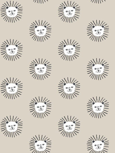 'Lion's Mane' Wallpaper by Tea Collection - Taupe