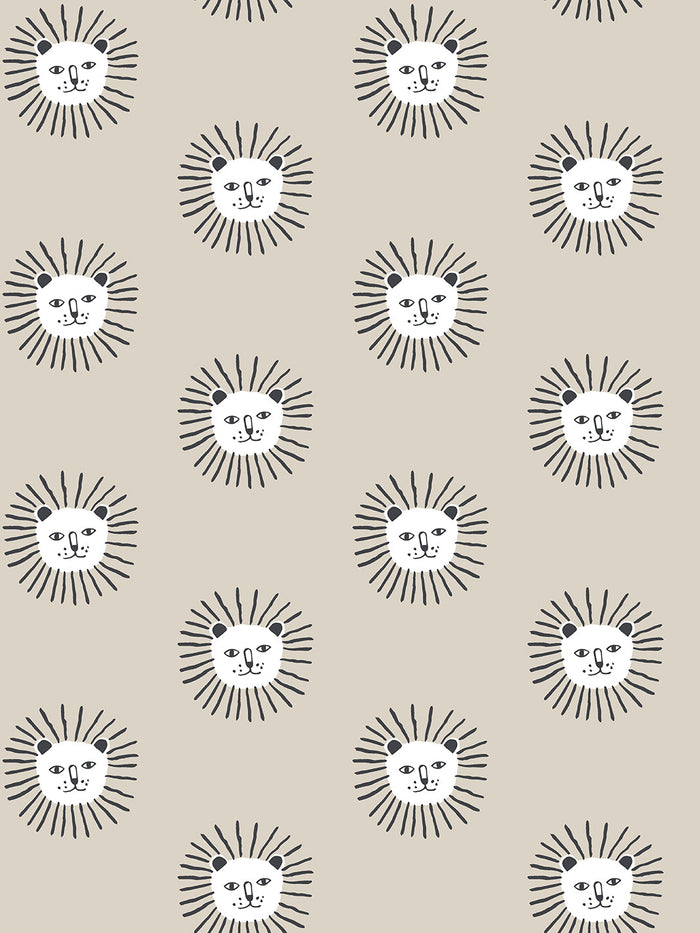 Papier peint 'Lion's Mane' par Tea Collection - Taupe