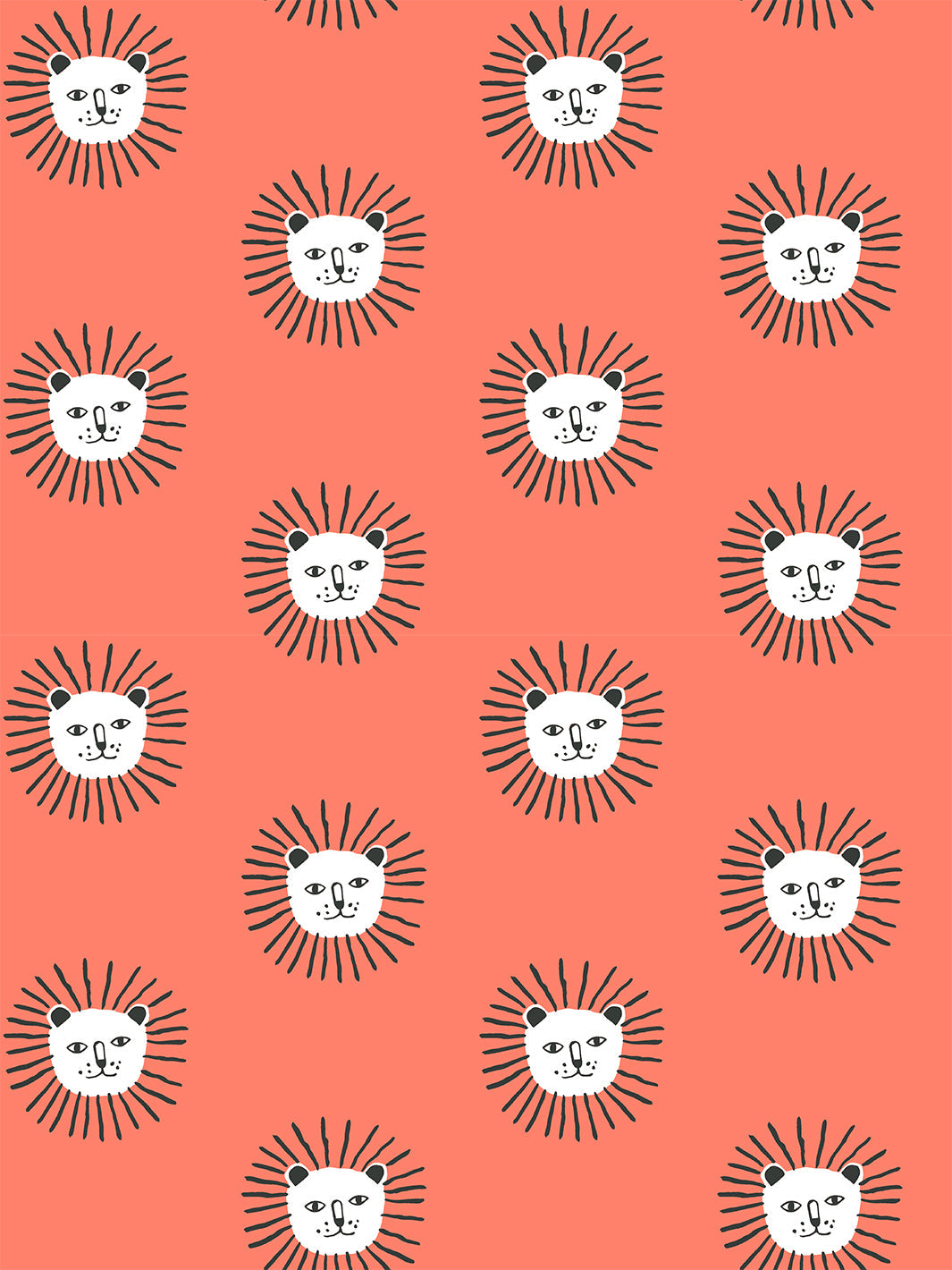 'Lion's Mane' Wallpaper by Tea Collection - Watermelon