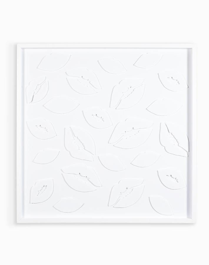 'Lip Lock White Out' Framed Wall Art by Nathan Turner