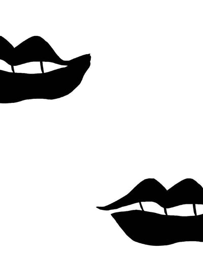 'Lips' Wallpaper by Clare V. - Onyx