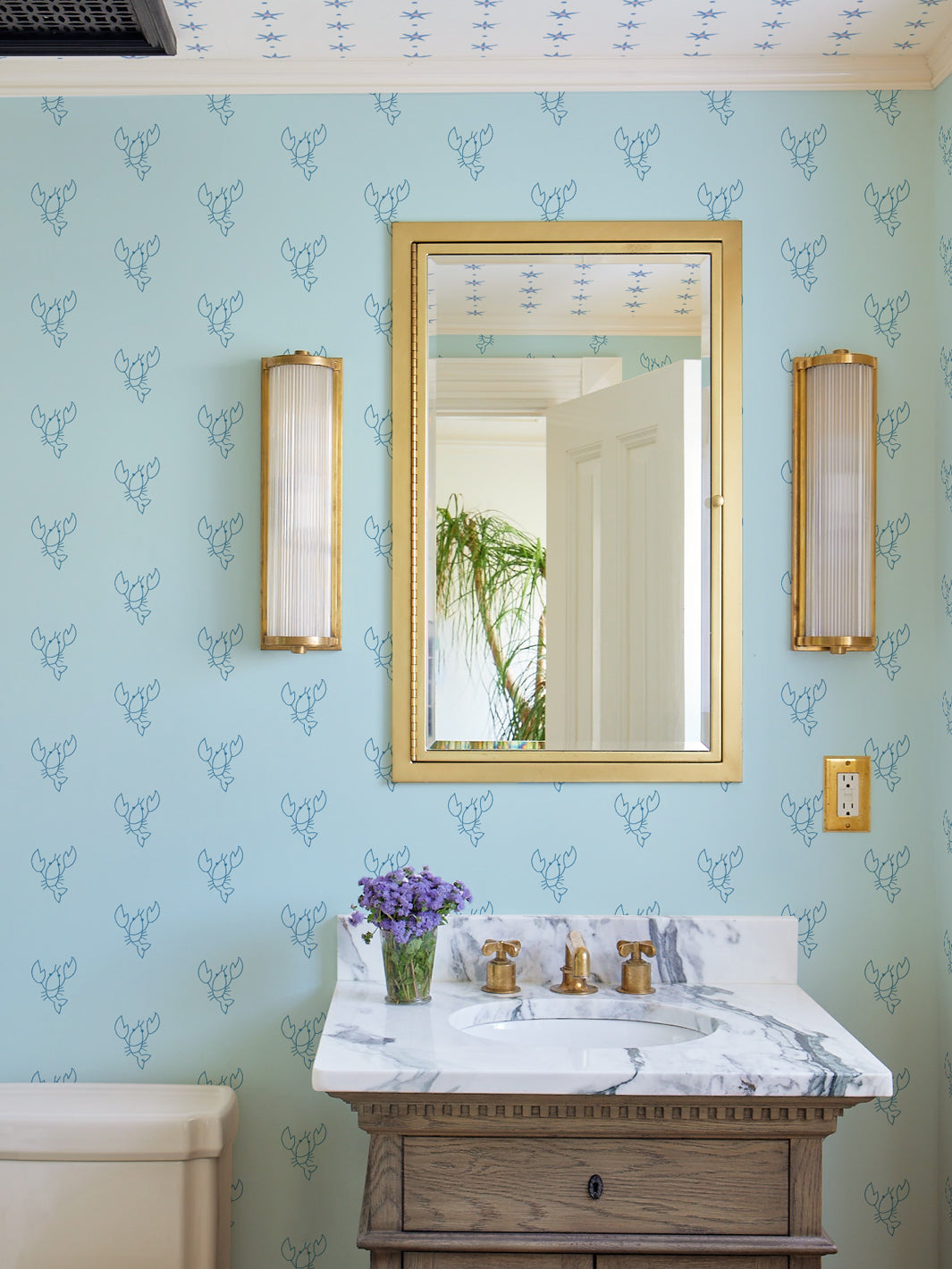 lobsters wallpaper by lingua franca blue on sky