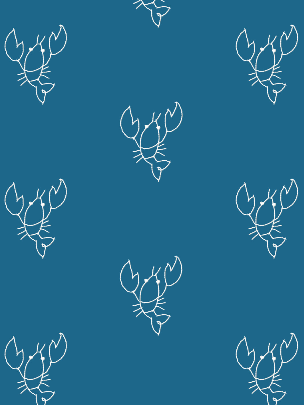 'Lobsters' Wallpaper by Lingua Franca - Cadet Blue