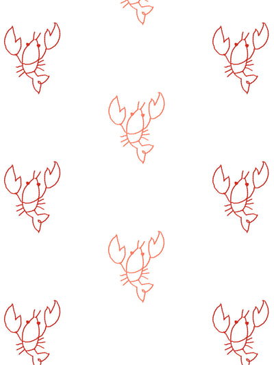 'Lobsters' Wallpaper by Lingua Franca - Coral + Red