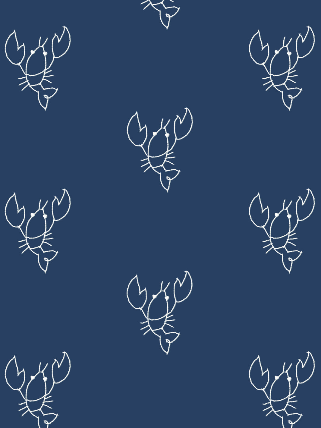 'Lobsters' Wallpaper by Lingua Franca - Navy