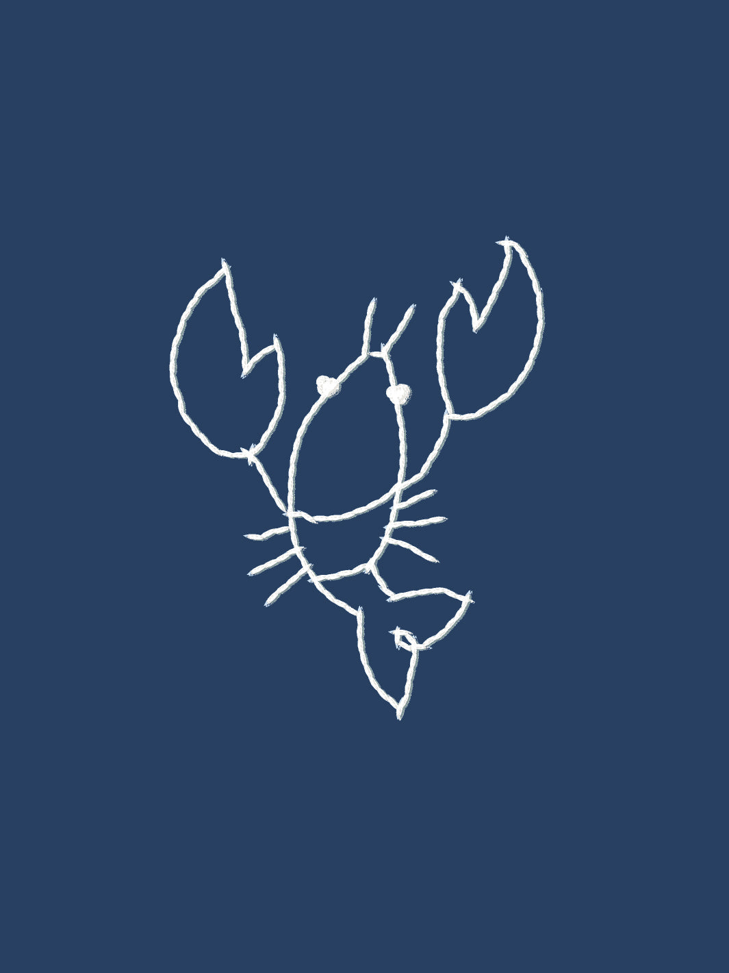 'Lobsters' Wallpaper by Lingua Franca - Navy