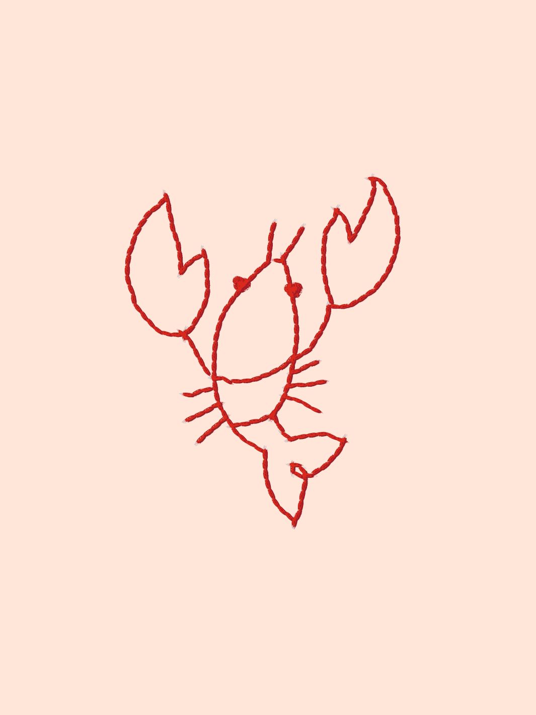 lobsters-wallpaper-by-lingua-franca-red-on-peach