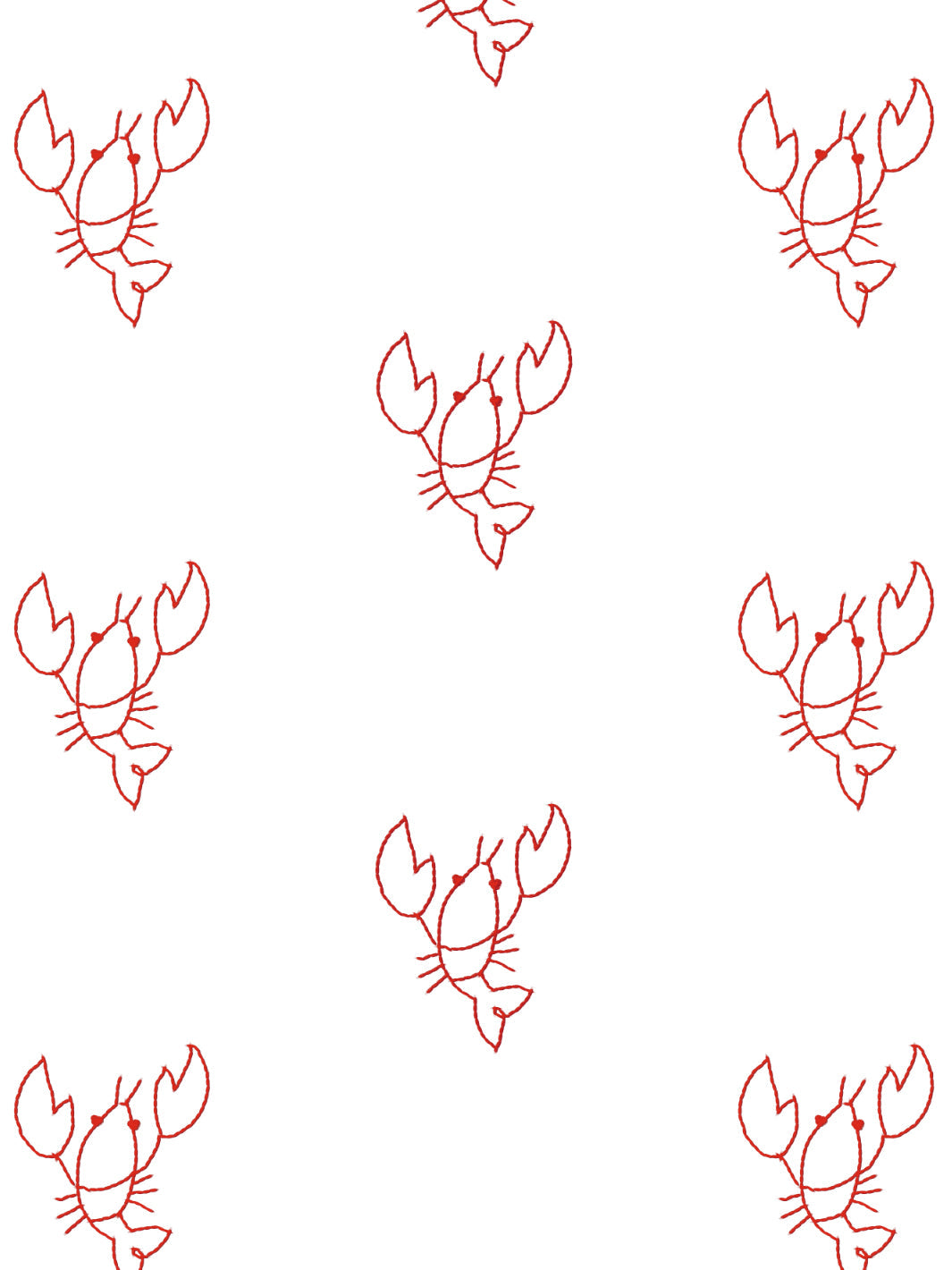 'Lobsters' Wallpaper by Lingua Franca - Red