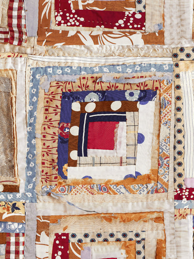 log cabin quilt wallpaper chris benz multi
