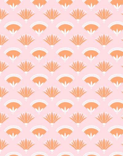 'Lotus Papyrus' Wallpaper by Tea Collection - Creamsicle