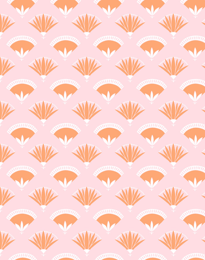 'Lotus Papyrus' Wallpaper by Tea Collection - Creamsicle