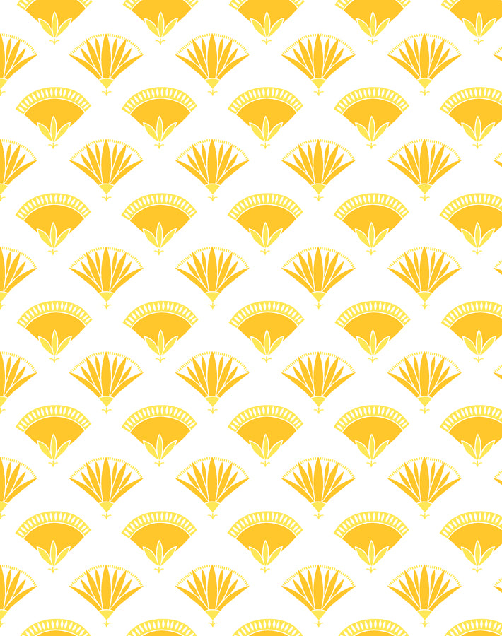 'Lotus Papyrus' Wallpaper by Tea Collection - Marigold