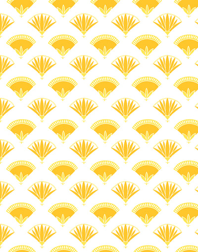'Lotus Papyrus' Wallpaper by Tea Collection - Marigold