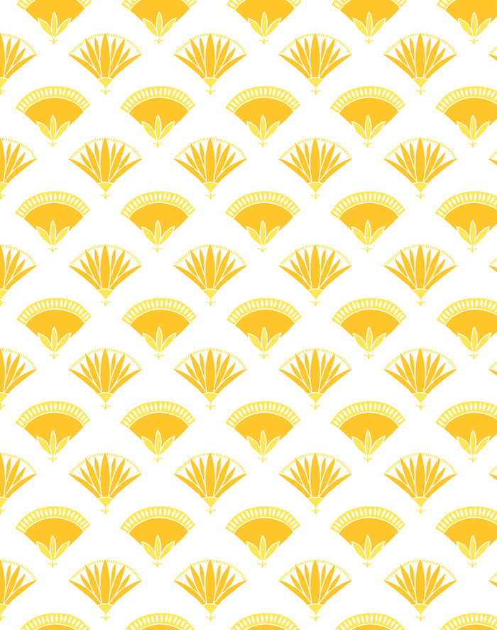 'Lotus Papyrus' Wallpaper by Tea Collection - Marigold