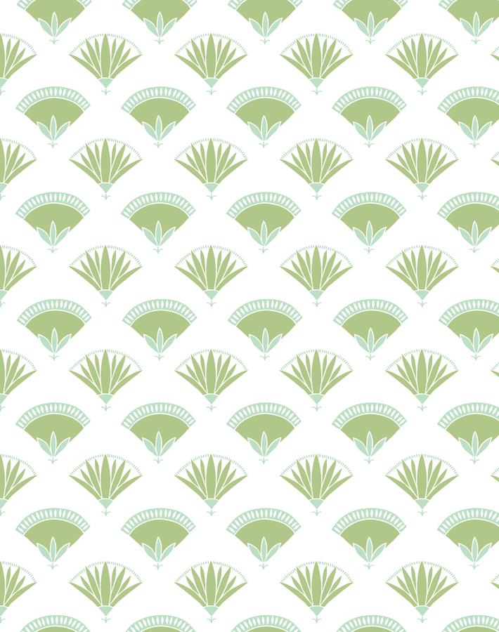 'Lotus Papyrus' Wallpaper by Tea Collection - Moss