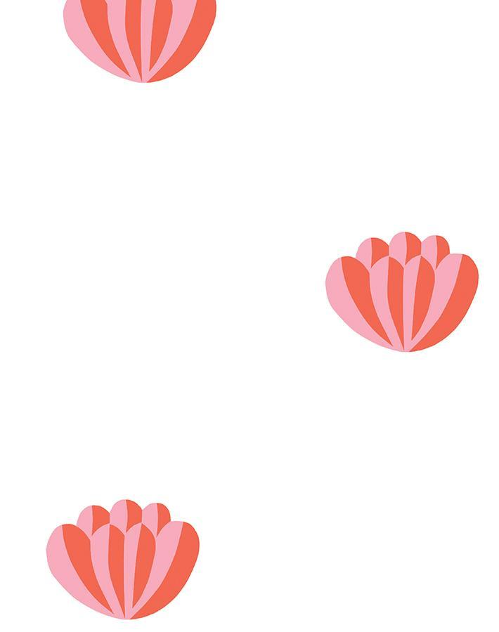 'Lotus' Wallpaper by Clare V. - Watermelon
