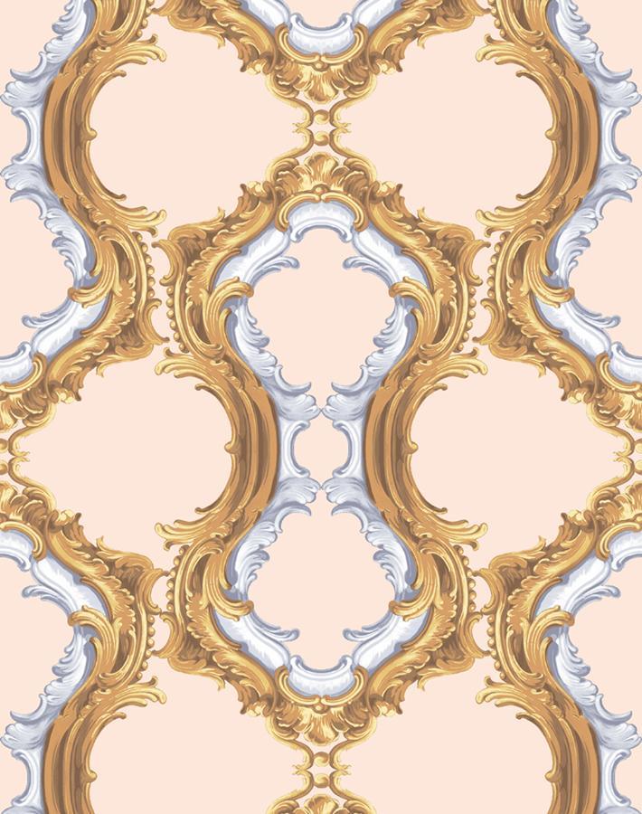 'Louie Whoey' Wallpaper by Wallshoppe - Peach