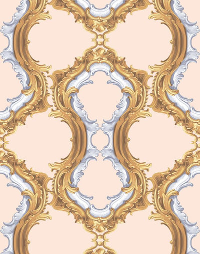 'Louie Whoey' Wallpaper by Wallshoppe - Peach