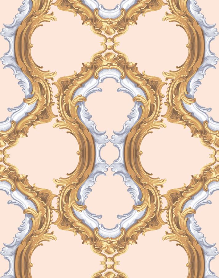 'Louie Whoey' Wallpaper by Wallshoppe - Peach