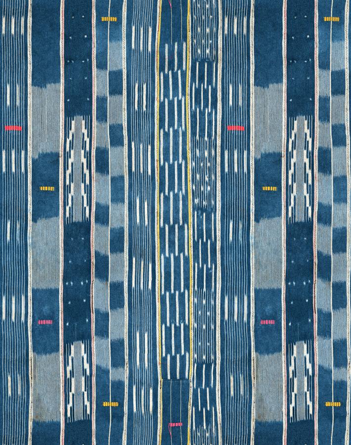 'Large Madison Stripe' Wallpaper by Chris Benz - Blue