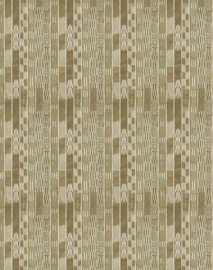 'Small Madison Stripe' Wallpaper by Chris Benz - Tan